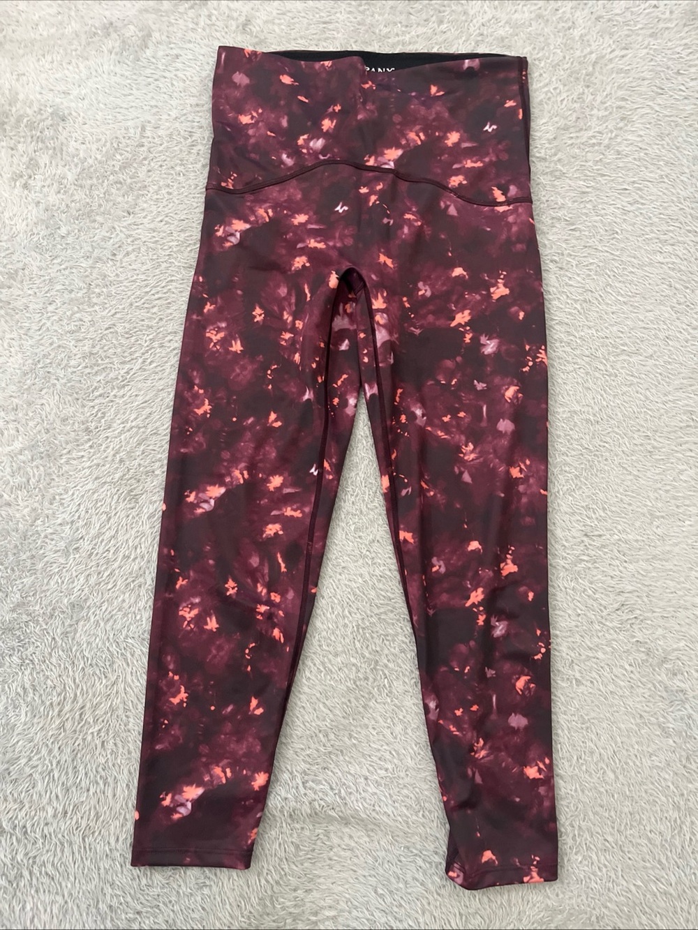 SPANX Purple Tie-Dye High-Waist Leggings